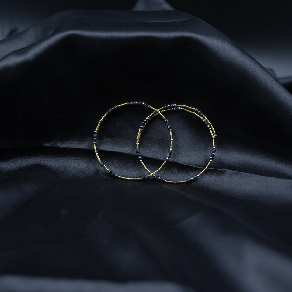 Black Beads Bangles