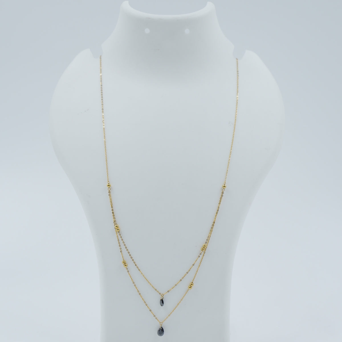 Black Drop Stacking Chain