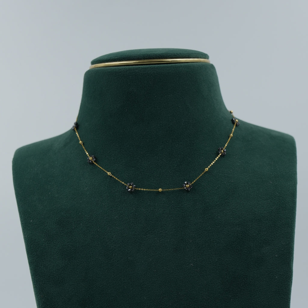 Black Floral Chain