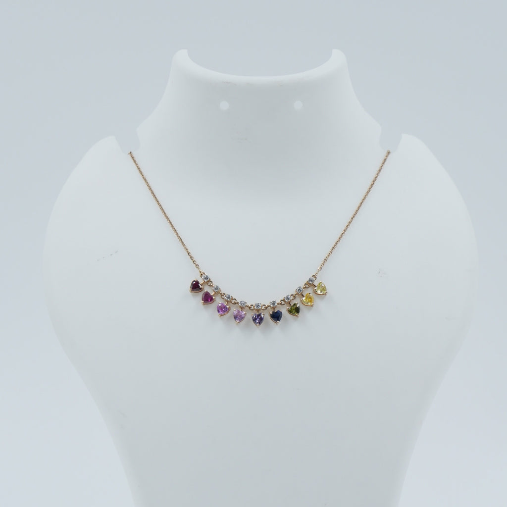 Heart Shaped Moissanite Chain