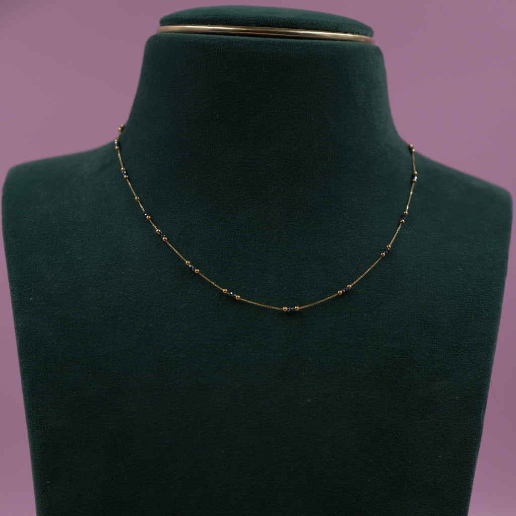Small Black Bead Chain