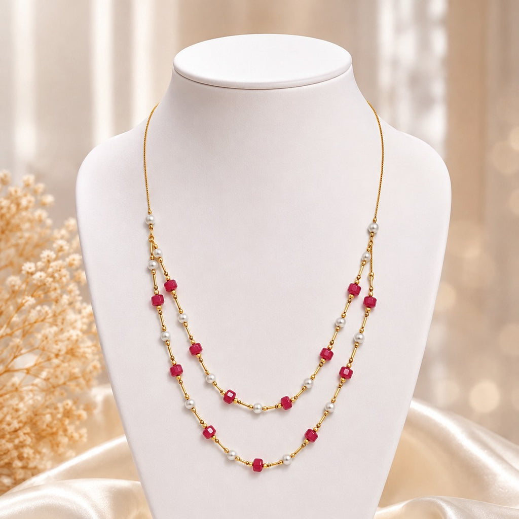Square Ruby and Pearl 2 - Steps Chain